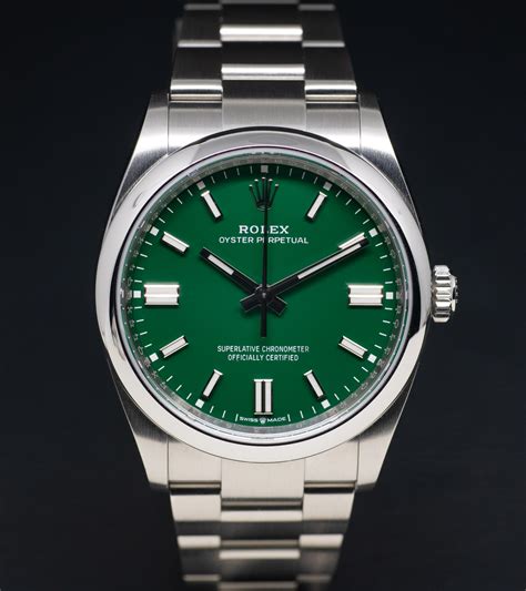 rolex oyster perpetual limited edition green woman|rolex oyster perpetual green price.